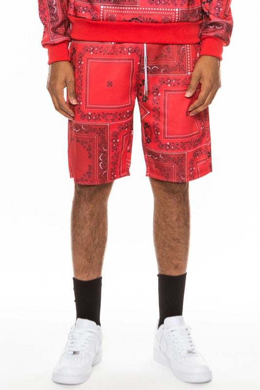 paisley shorts mens