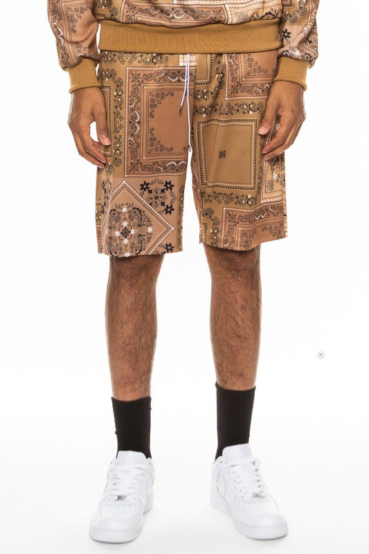 mens paisley shorts