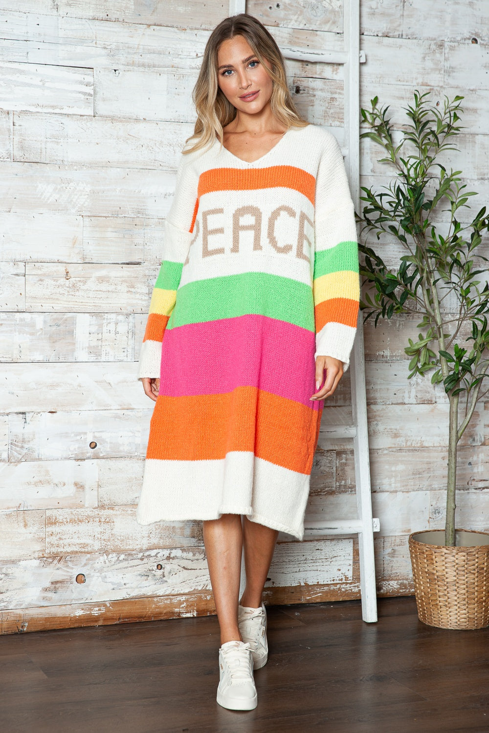Color Block Sweater Dress