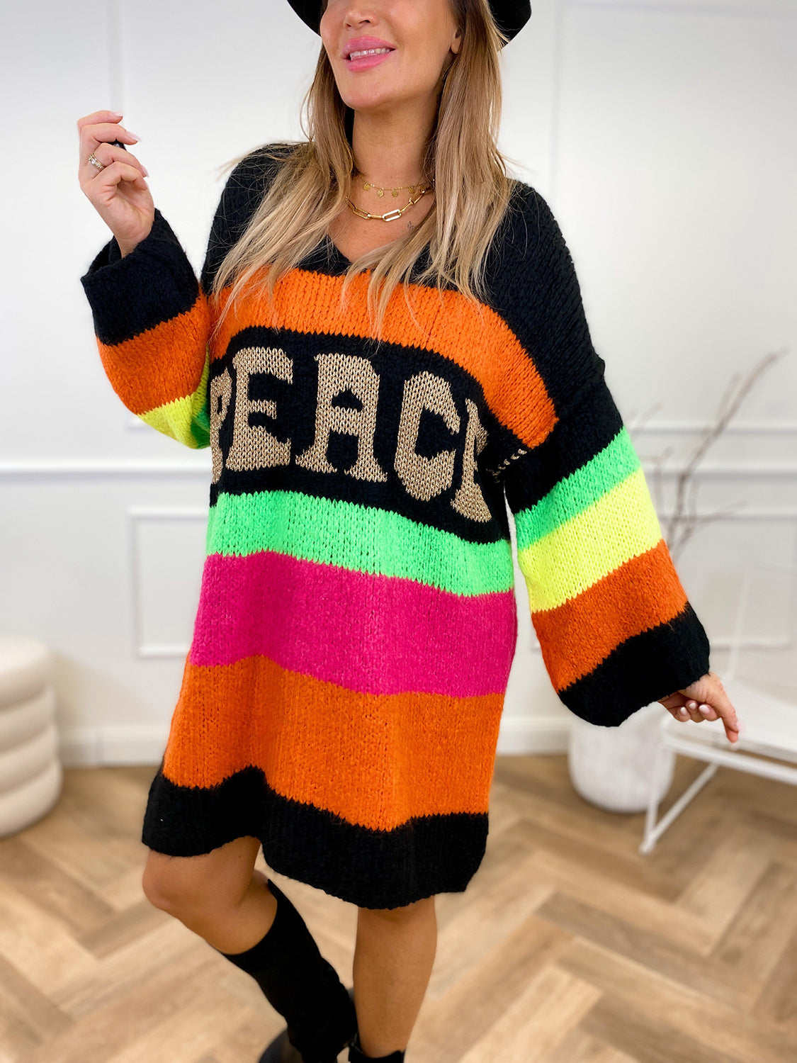 Color Block Sweater Dress