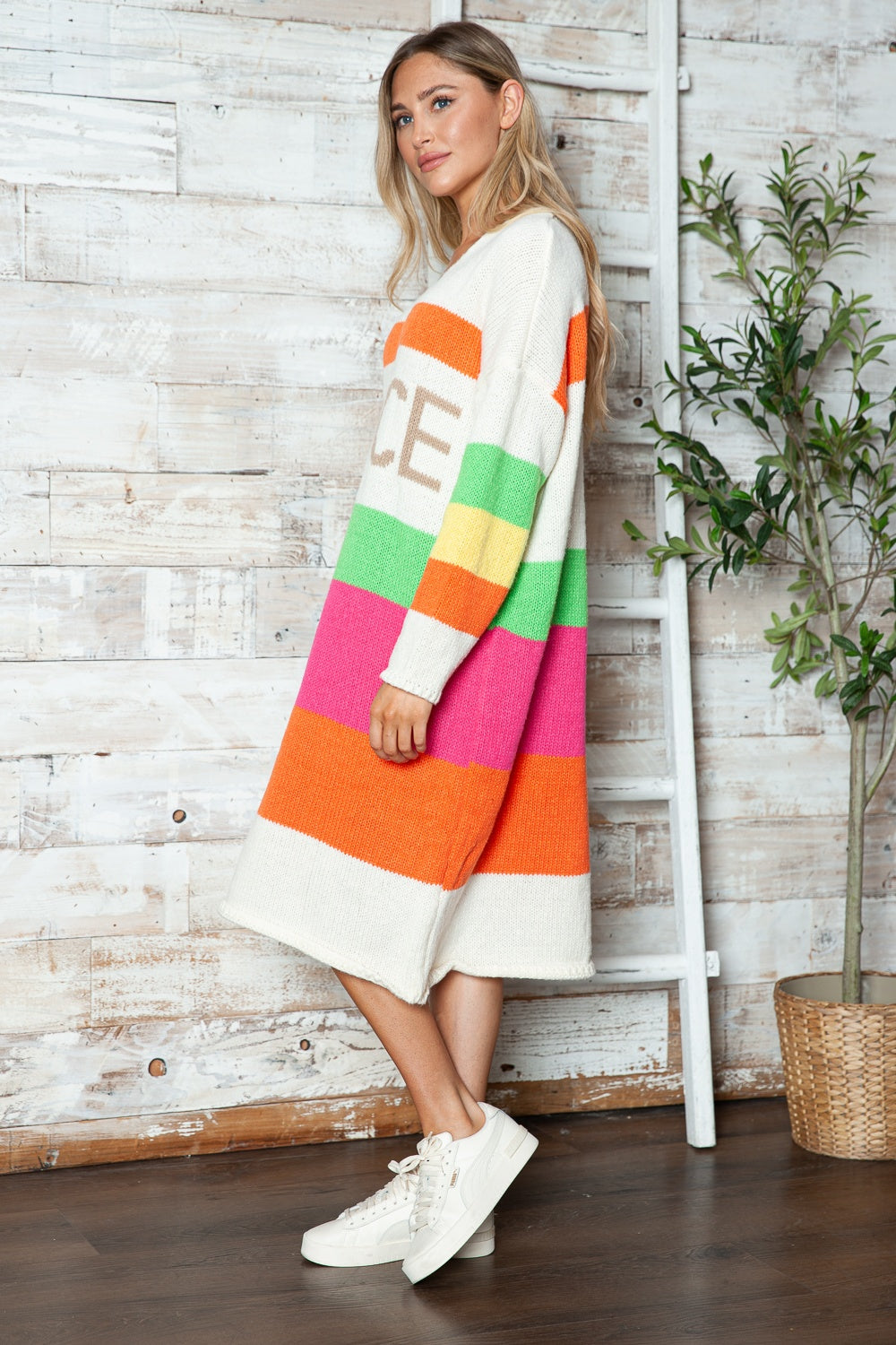 Color Block Sweater Dress