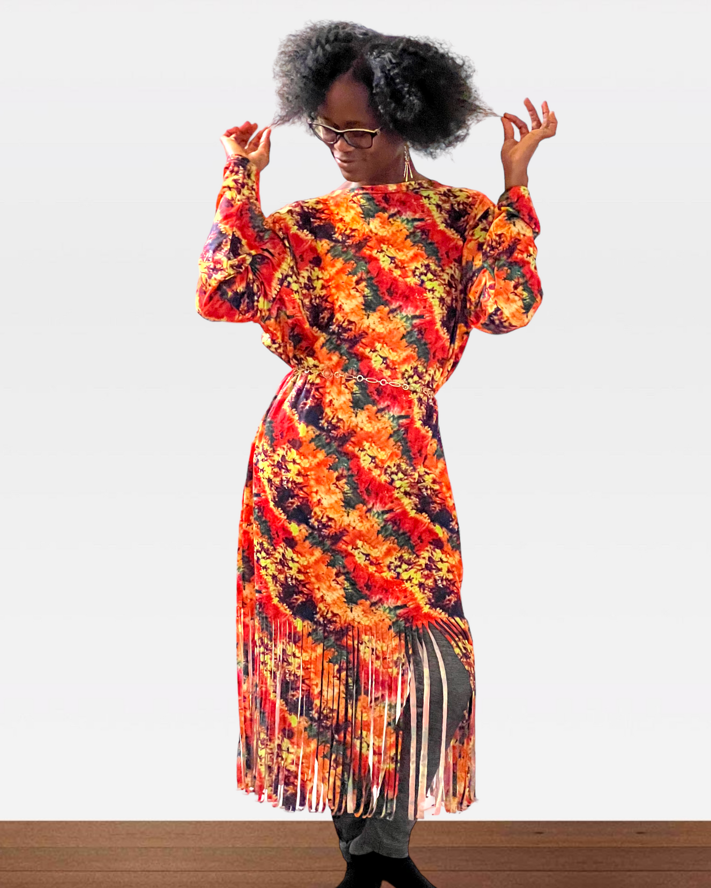 Kimono Fringe Long Duster