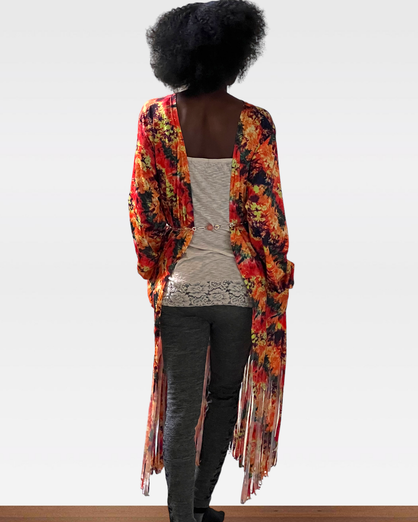 Kimono Fringe Long Duster