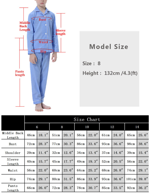 Children's Stripe Webbing Sleep Sets