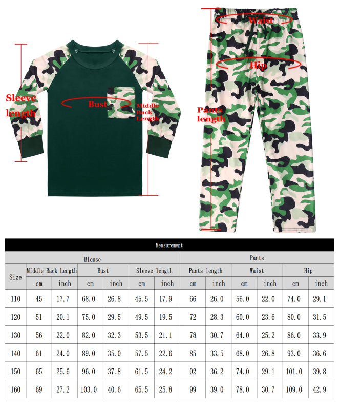 I'm Unique Boy's Camo Pattern Loungewear Set
