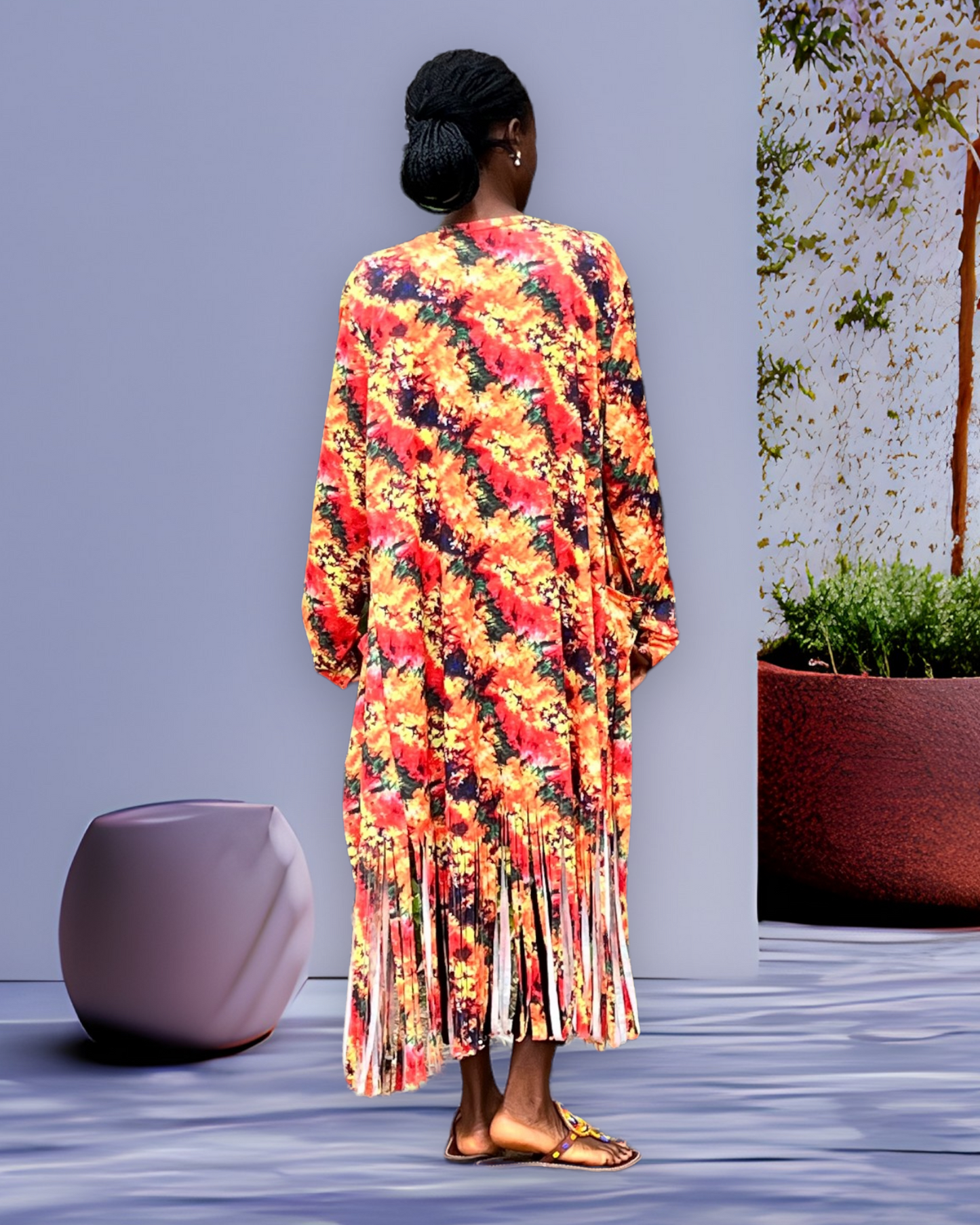 Kimono Fringe Long Duster