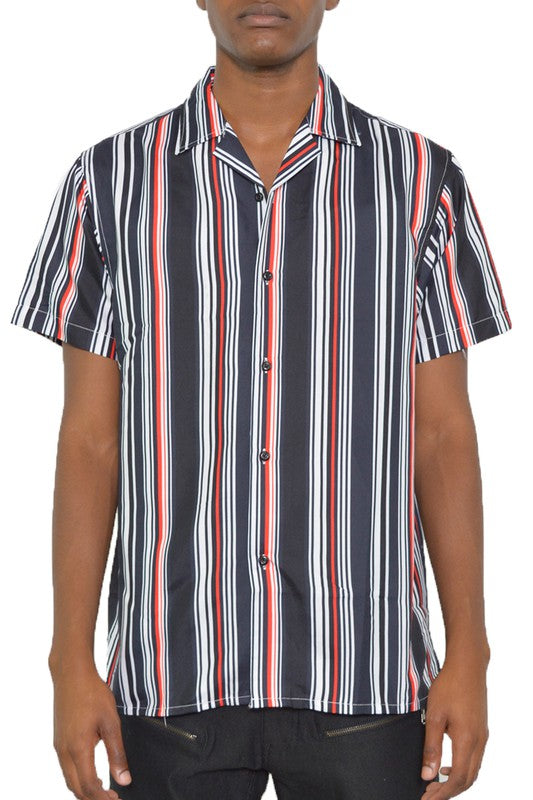 Men's Stripe Button Down Shirt