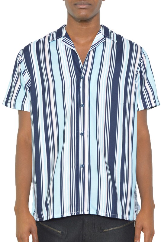 Men's Stripe Button Down Shirt