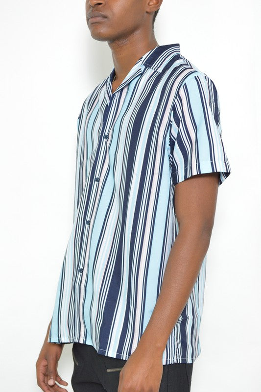 Men's Stripe Button Down Shirt