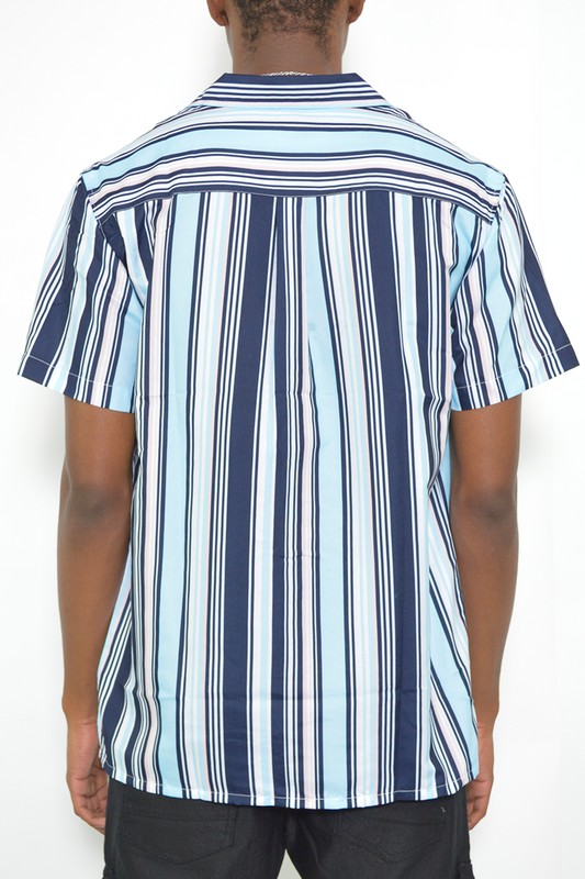 Men's Stripe Button Down Shirt