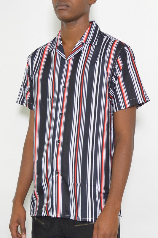 Men's Stripe Button Down Shirt