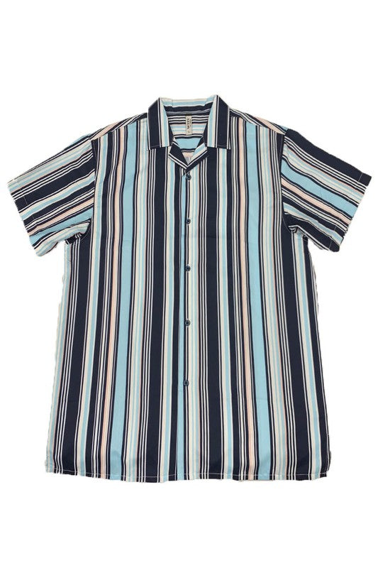 Men's Stripe Button Down Shirt