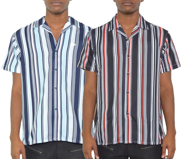 Men's Stripe Button Down Shirt