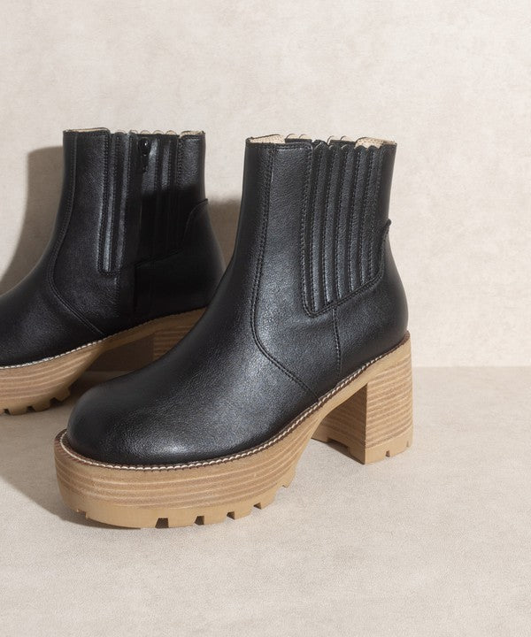 Platform Paneled Boots