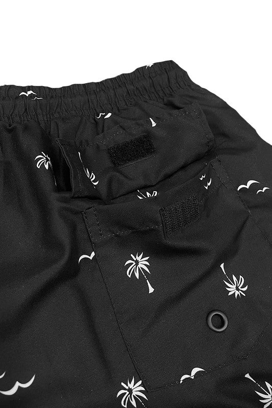 Tree Print Swim Trunks Board Shorts