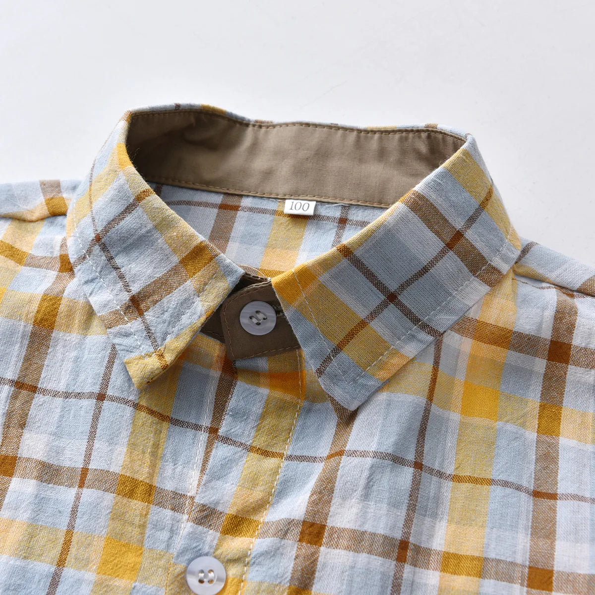 Boys Plaid  Short Sleeve Shirt