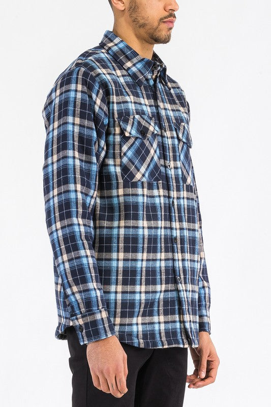 Quilt Lined Men's Flannel Shirt