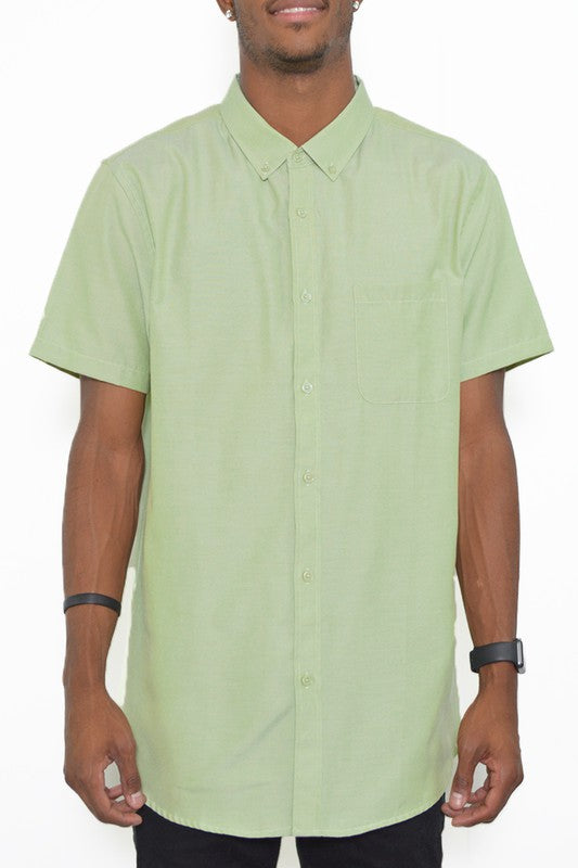 Men's short sleeve solid color