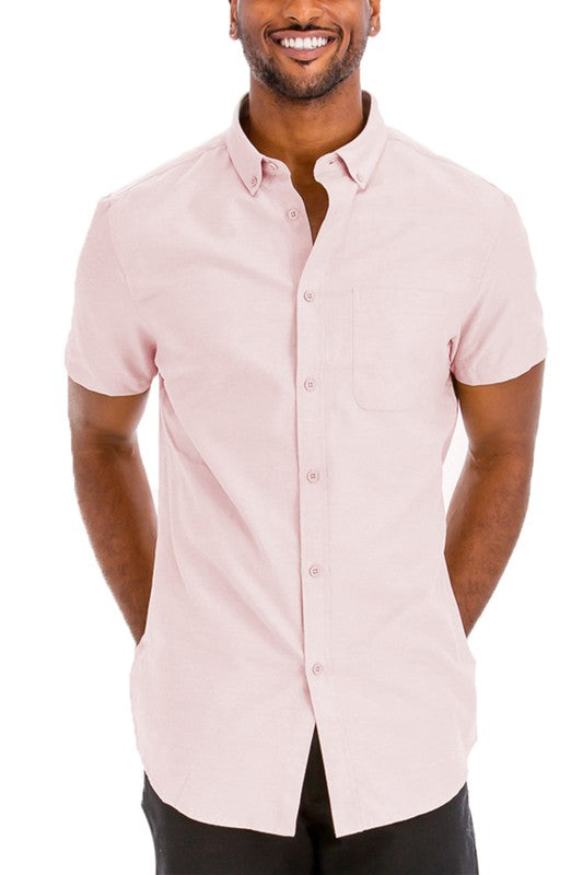 Men's short sleeve button down shirt