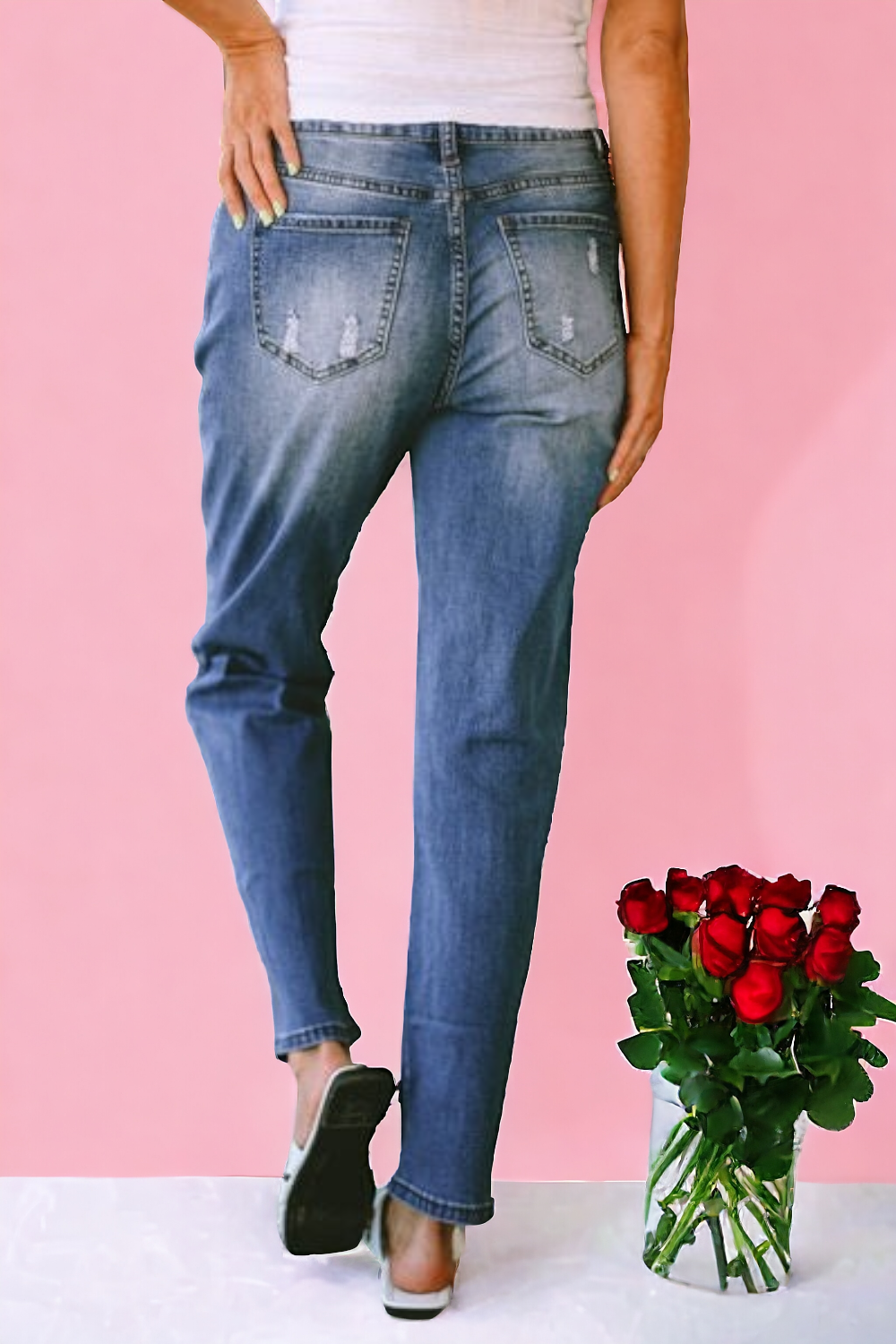 Ready Set Heart Distressed Jeans