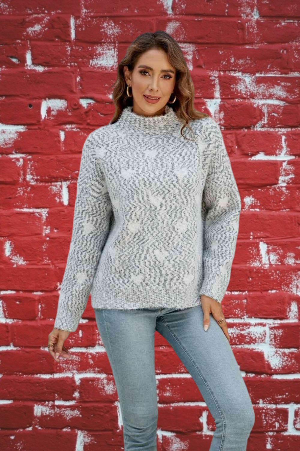 mock neck sweater for women