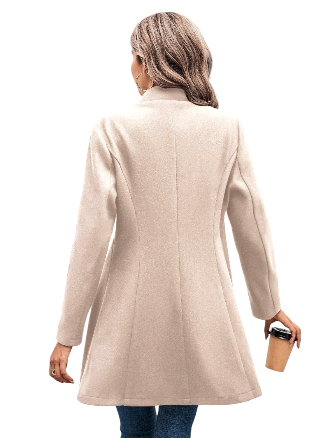 Collared Neck Longline Coat