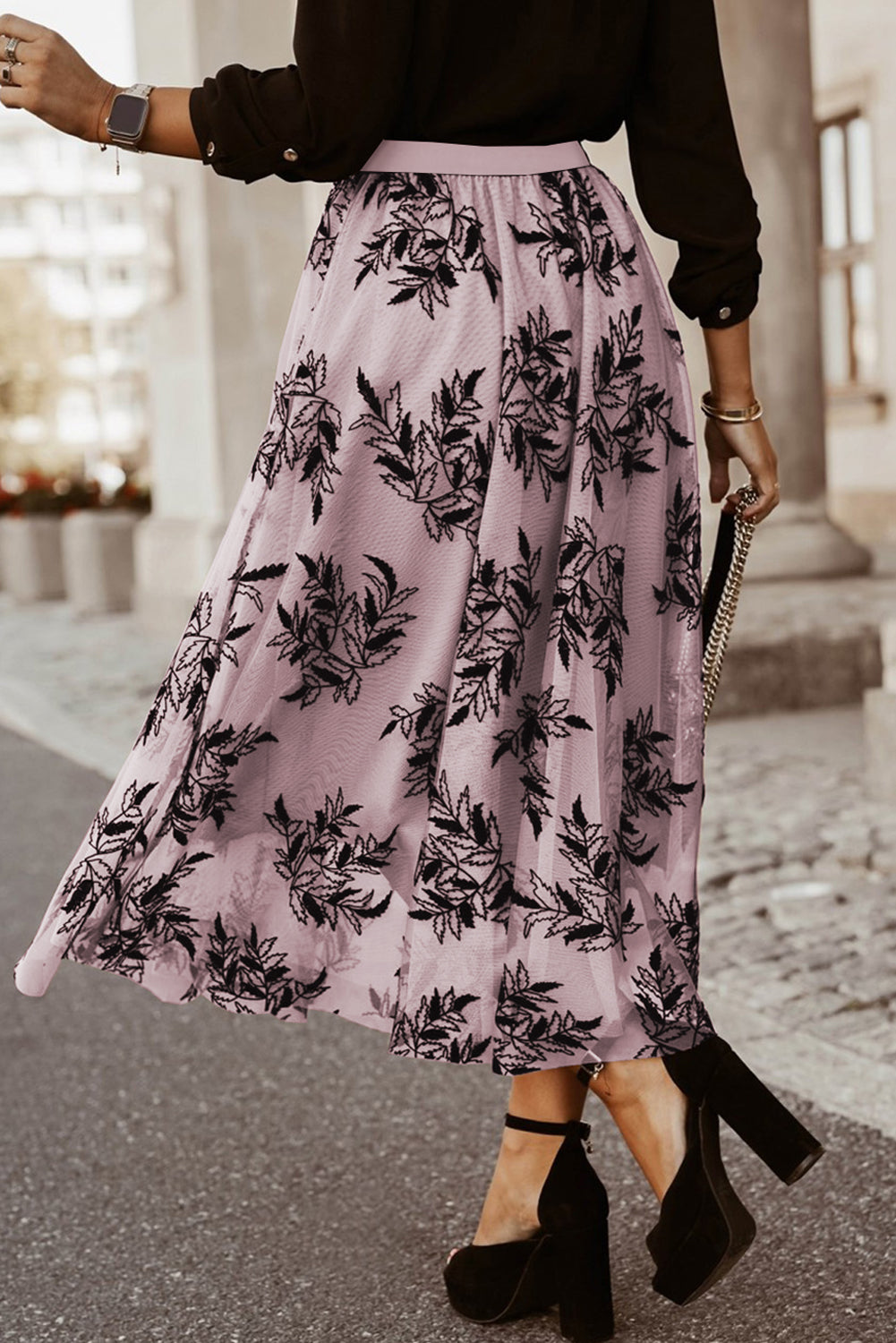 Demure High Waist Maxi Skirt