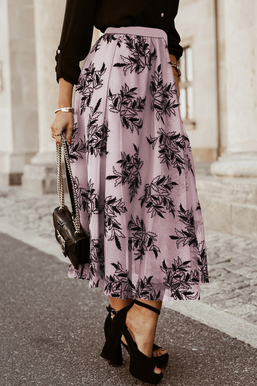 Demure High Waist Maxi Skirt