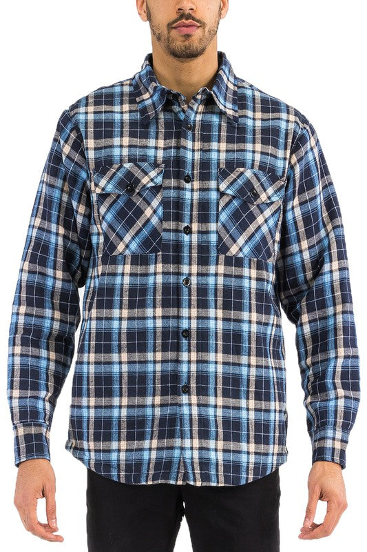 Quilt Lined Men's Flannel Shirt