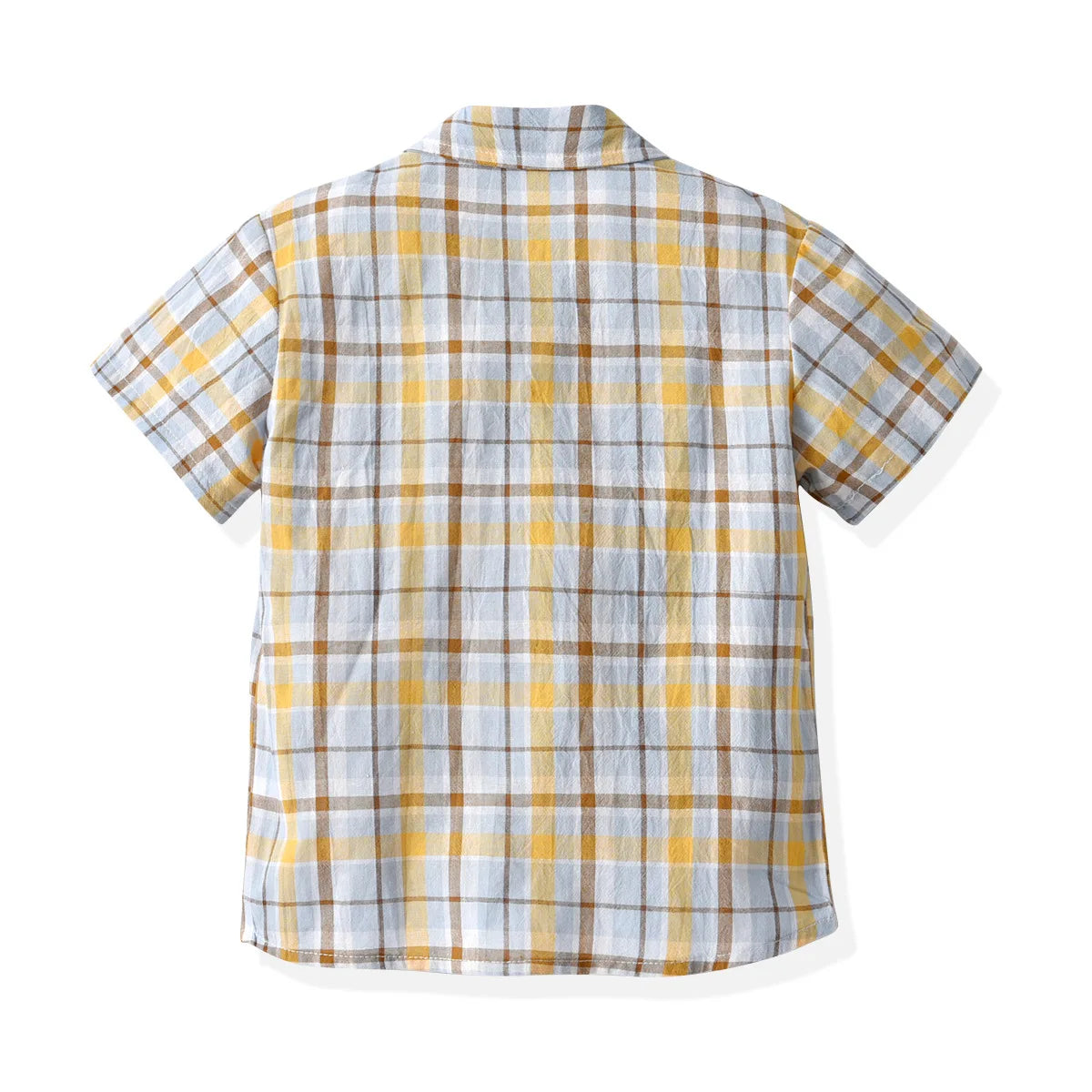 Boys Plaid  Short Sleeve Shirt