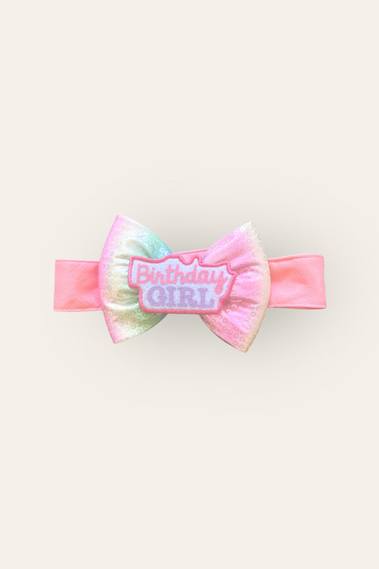 Cute Birthday Girl Hair Bow