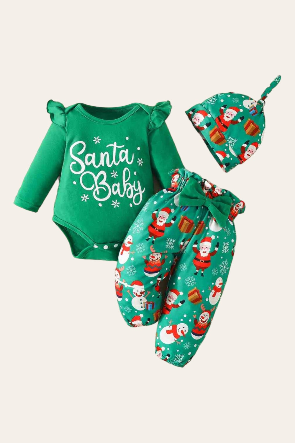 SANTA BABY Graphic Bodysuit and Pants Set