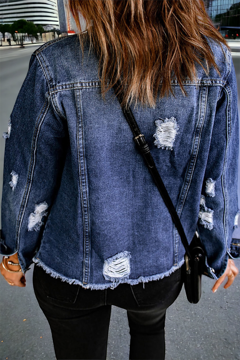 Feelin' Cool Mixed Print Denim Jacket