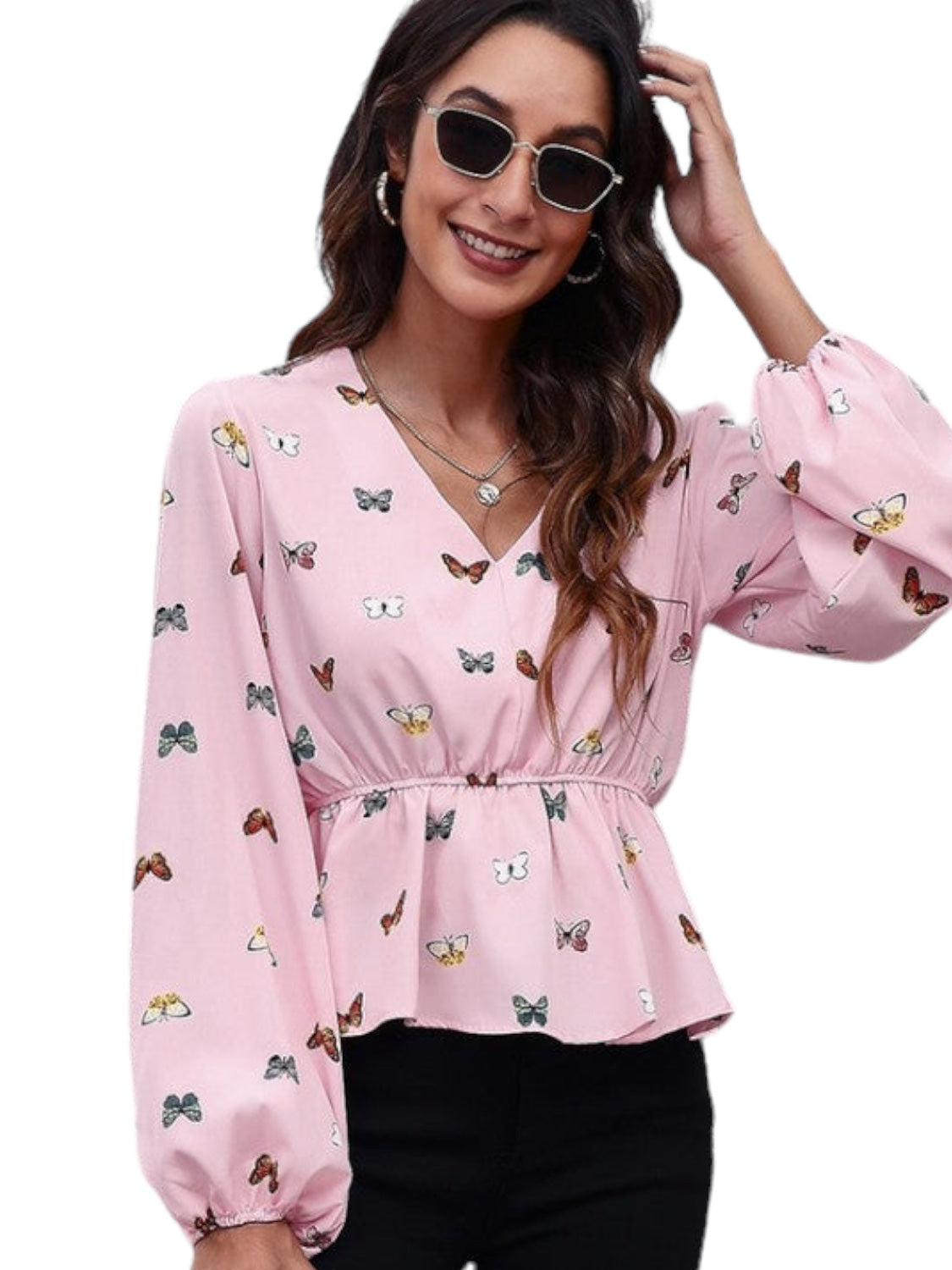 Puffed sleeve blouse