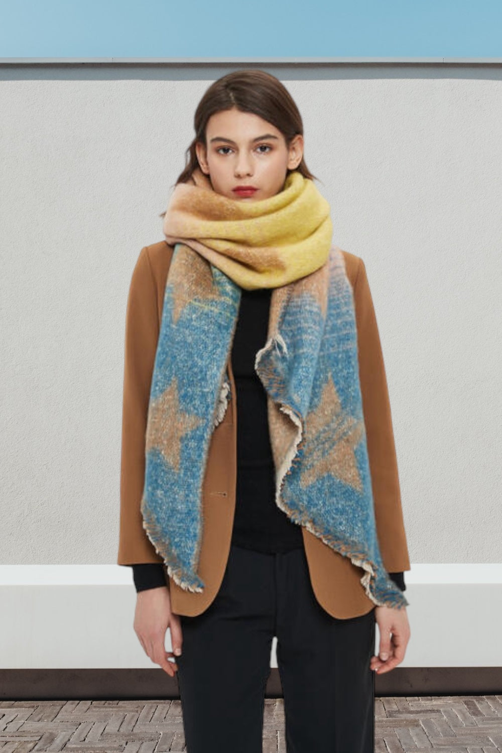 Lovely Women Raw Hem Scarf