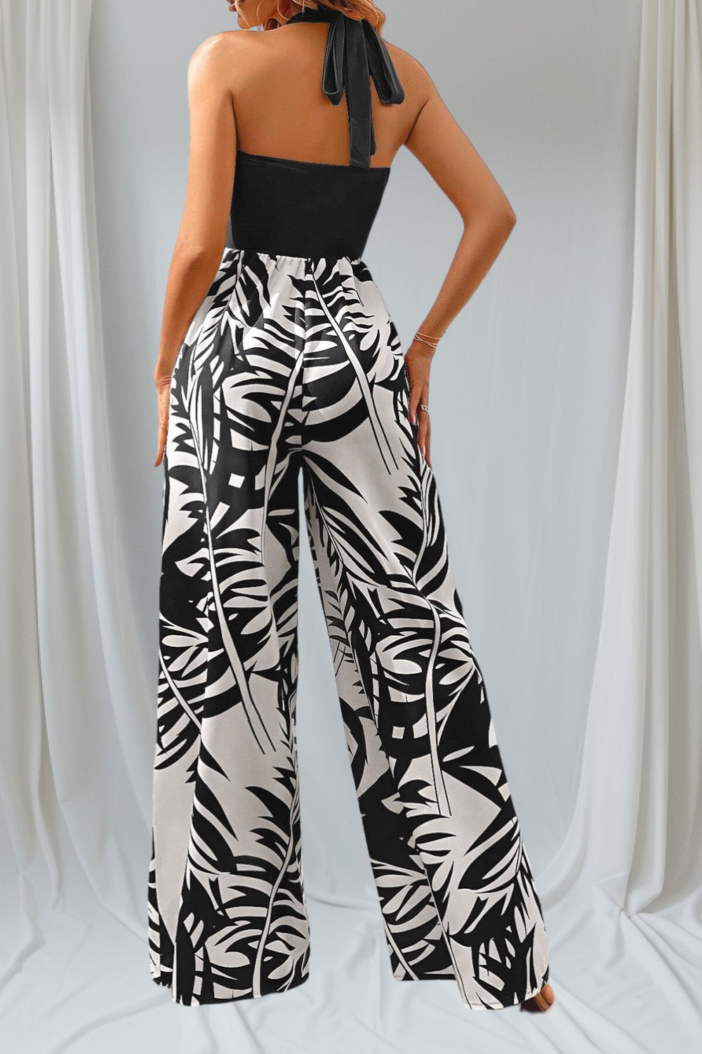 Chic Halter Wide Leg Jumpsuit