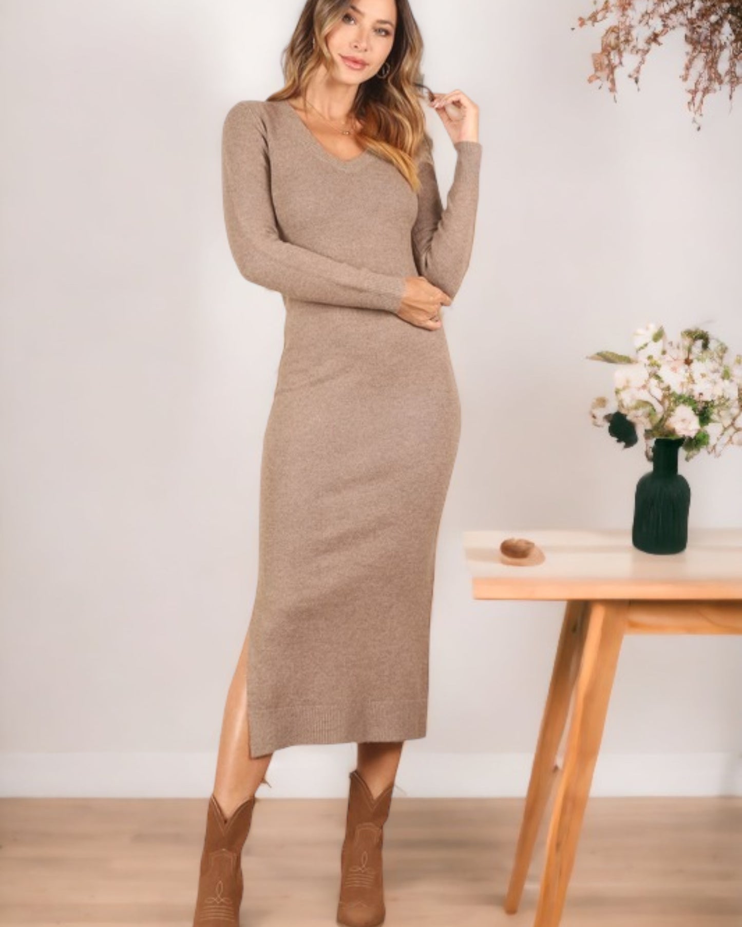 maxi sweater dress