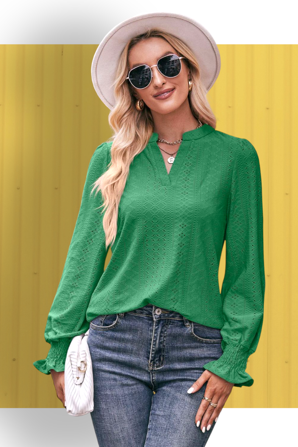 Home-to-Mama Flounce Sleeve Blouse