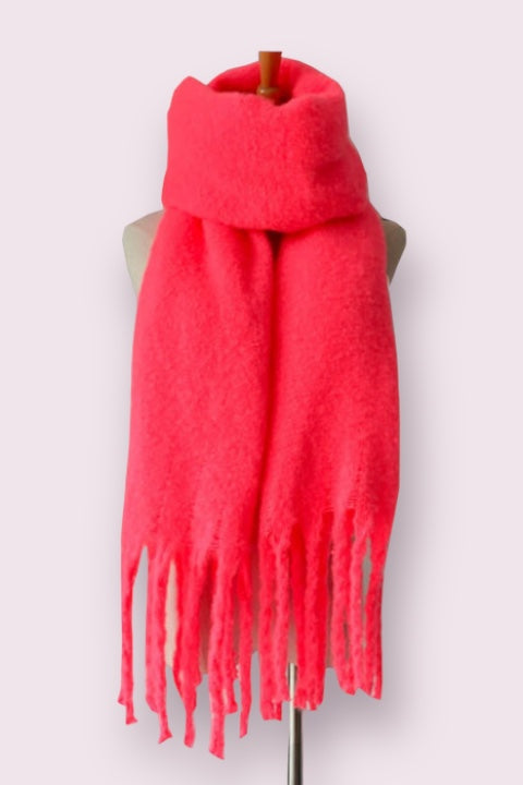 Fringe Detail Polyester Scarf