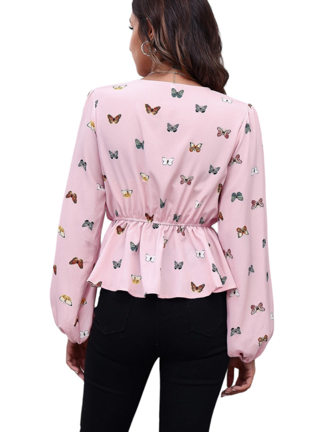 peplum sleeve blouse