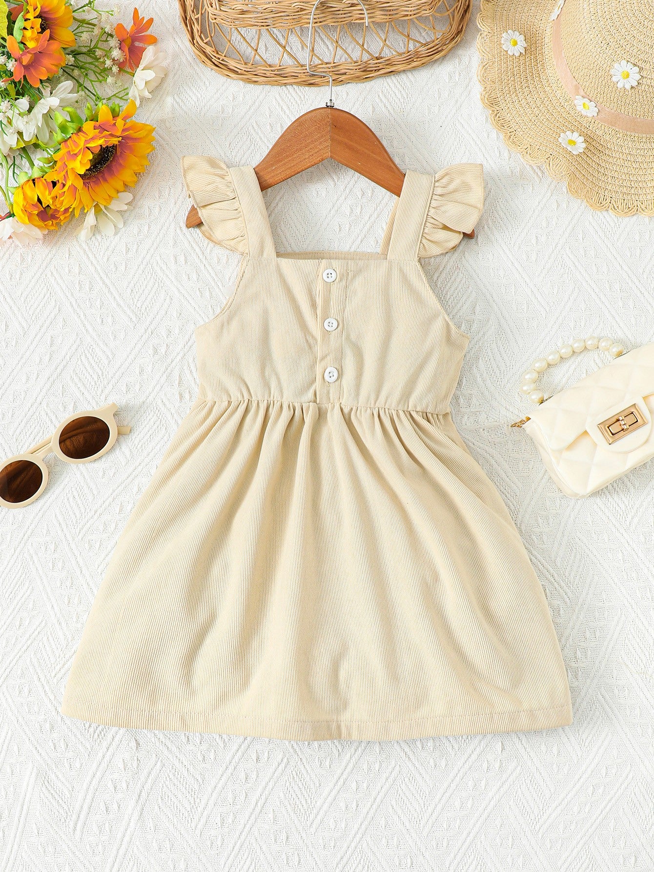 Beautiful Girl Embroidered Graphic Dress