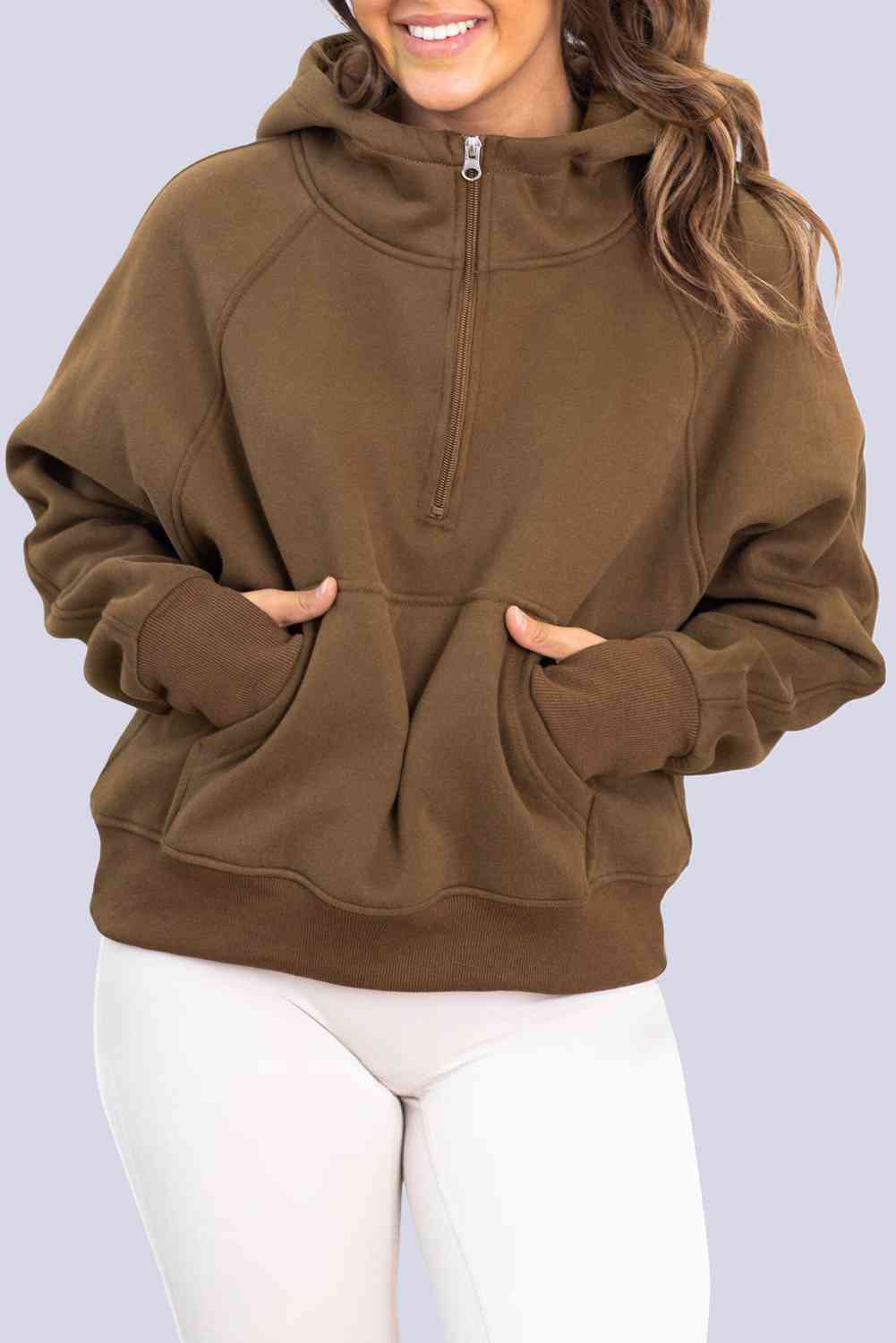 half zip sweatshirt women