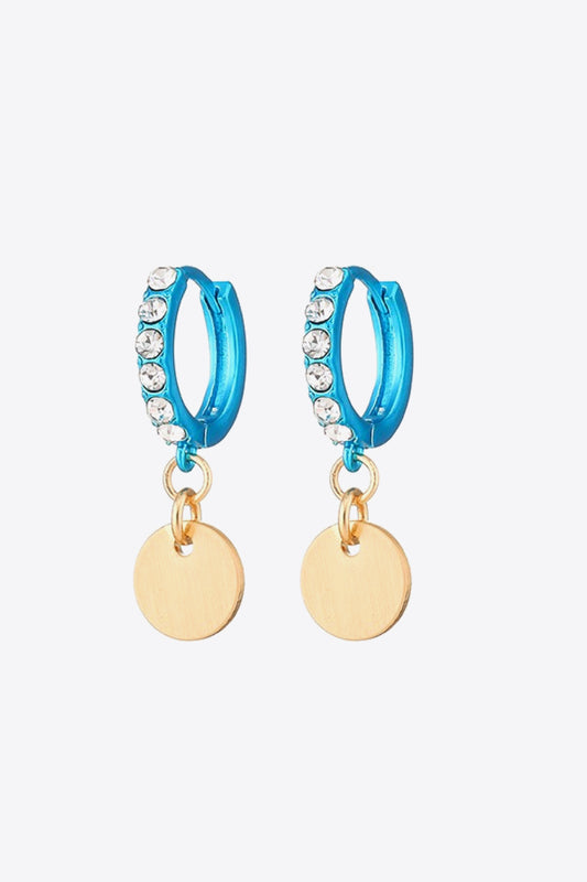 Blue & Gold Drop Earrings