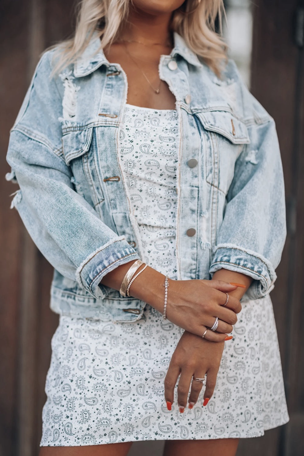 Drop Shoulder Denim Jacket