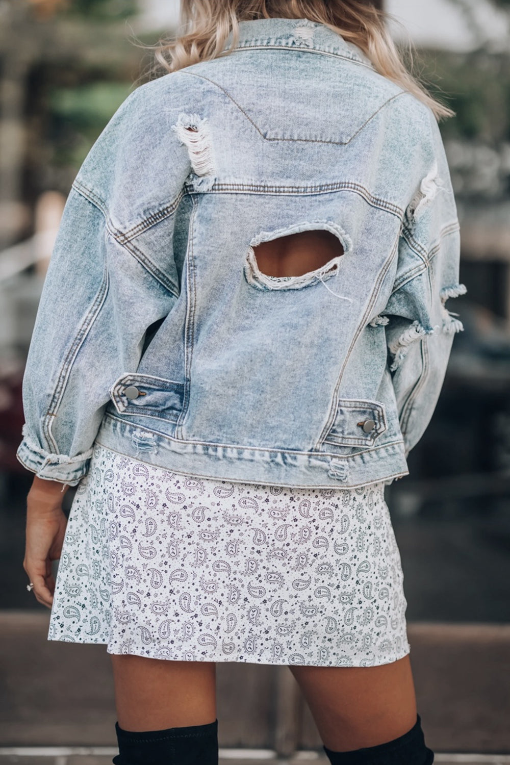 Drop Shoulder Denim Jacket