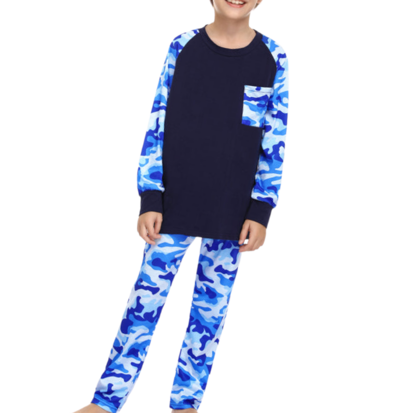 I'm Unique Boy's Camo Pattern Loungewear Set